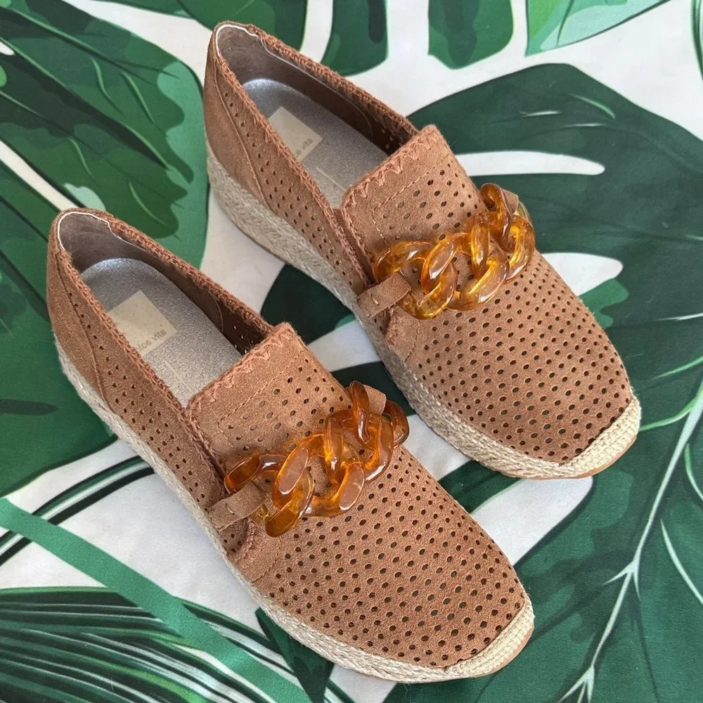 * Dolce Vita Brown Espadrilles with Amber Accent